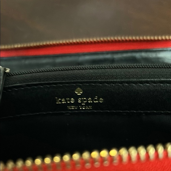 Kate Spade Red and Pink Polka Dot Carlisle Street Lacey Wallet - Picture 12 of 14